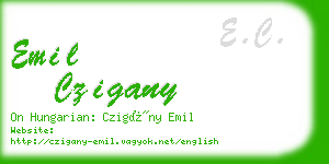 emil czigany business card